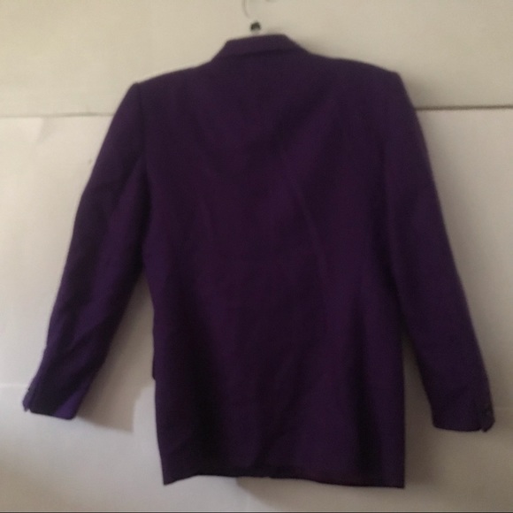 Genny Purple Suit Jacket Skirt Original Owner size 10 - Picture 3 of 15